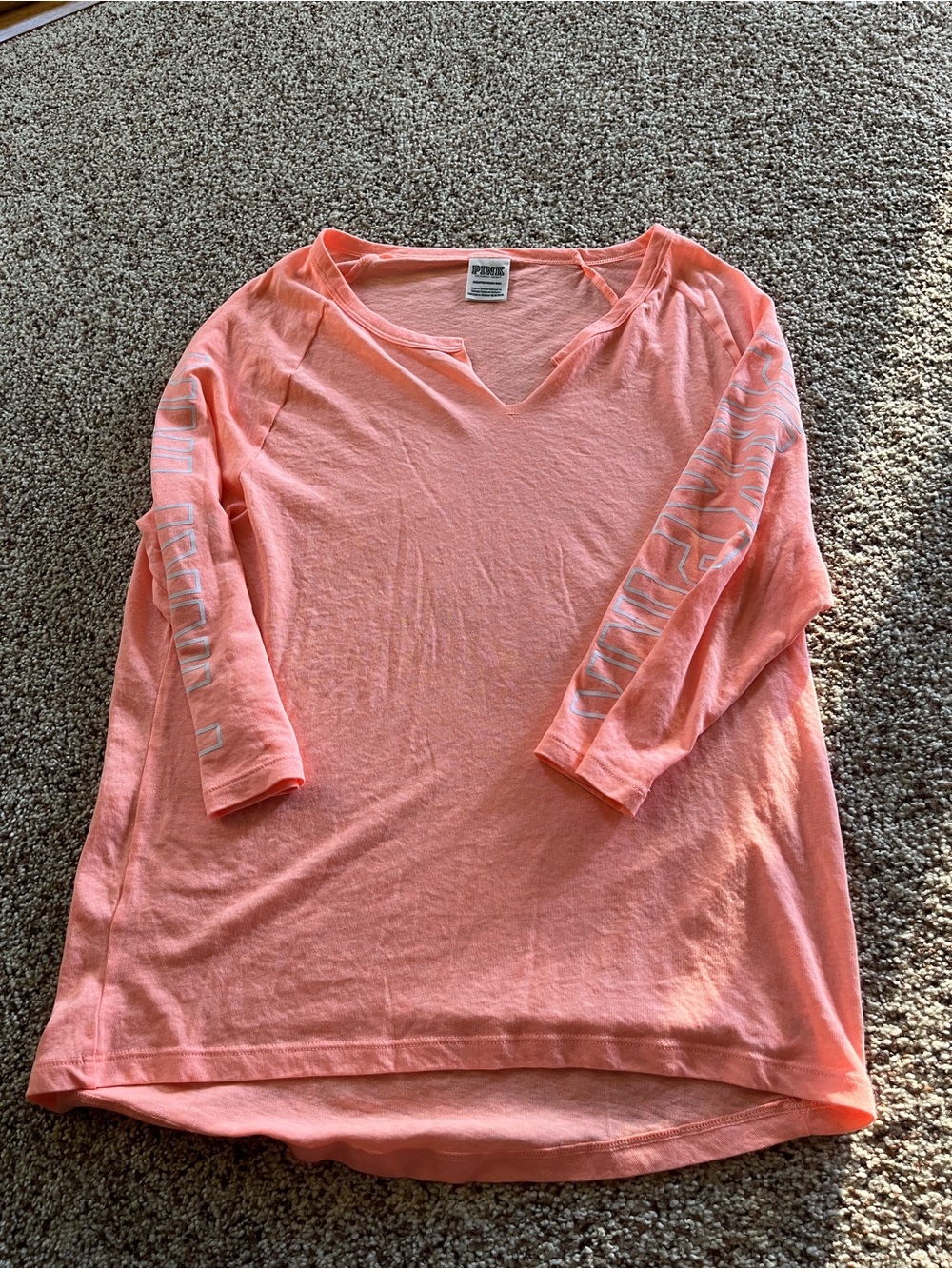 Women’s PINK Long-Sleeve V-Notch Tee